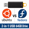 Linux USB Twin Pack (Ubuntu vs Fedora)